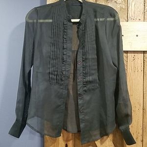 Limited sheer Tuxedo style shirt M